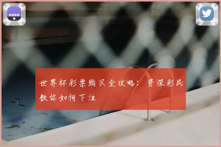 世界杯彩票购买全攻略:资深彩民教你如何下注