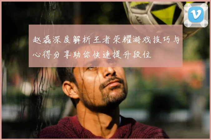 赵磊深度解析王者荣耀游戏技巧与心得分享助你快速提升段位
