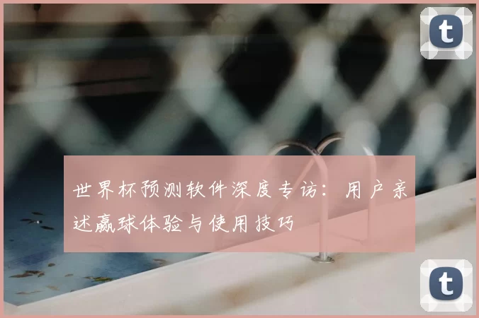 世界杯预测软件深度专访:用户亲述赢球体验与使用技巧