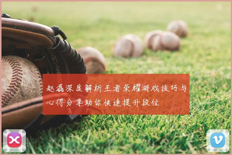 赵磊深度解析王者荣耀游戏技巧与心得分享助你快速提升段位